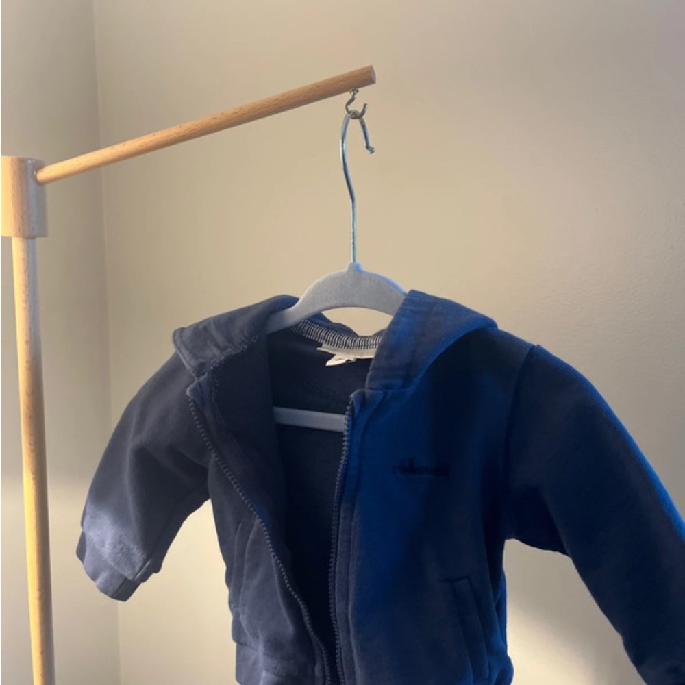Navy Blue Kids Hoodie Mini Banda 3 months